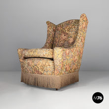 Charger l'image dans la galerie, Armchairs in wood and fabric, 1950s
