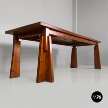 Carica l'immagine nel visualizzatore di Gallery, Extendable wooden dining table, 1970s

