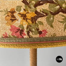 将图片加载到图库查看器，Floor lamp in wood and fabric, 1930s
