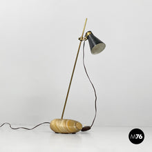 Load image into Gallery viewer, Brass and onyx table lamp LTA1 Sasso by Luigi Caccia Dominioni for Azucena, 1950s
