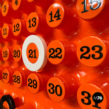 Load image into Gallery viewer, Wall perpetual orange calendar by Giorgio Della Beffa for Ring A Date, 2000-2010s
