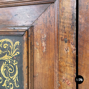 Wooden wardrobe with decorated doors, 1800s