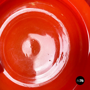 Pocket emptier in orange glass, 1970s