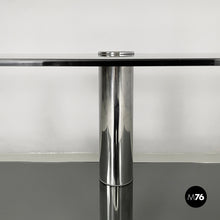 Carica l&#39;immagine nel visualizzatore di Gallery, Console in smoked glass and steel, 1980s
