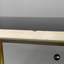 将图片加载到图库查看器，Console in wood and brass, 1980s
