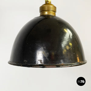 Floor lamp in brass and metal, 1940s