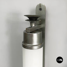 Load image into Gallery viewer, Wall lamps in opaline glass and metal, 1930s
