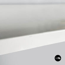 Load image into Gallery viewer, Modular wall bookcase in white metal and steel, 1980s
