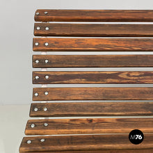 Load image into Gallery viewer, Wooden and white cast iron bench, 1930s
