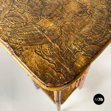 Load image into Gallery viewer, Pedestal in brown leather and bamboo, 1930s

