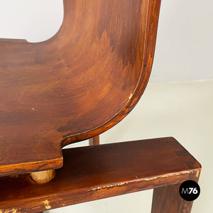 Chair in curved wood, 1950s