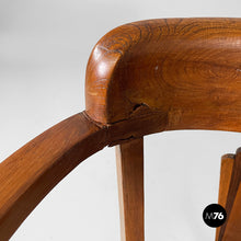 Carica l&#39;immagine nel visualizzatore di Gallery, Tub chair in wood and straw, 1930s
