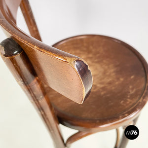 High bar stool in wood, 1900-1950s