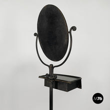 画像をギャラリービューアに読み込む, Black metal console with mirror, late 1800s
