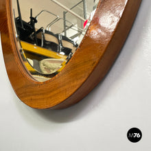 Load image into Gallery viewer, Oval shaped wall mirror with wooden frame, 1960s
