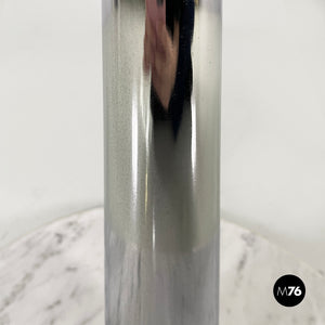 Coffee table in glass, steel and marble, 1980s