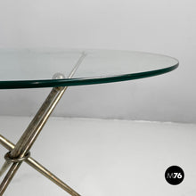 Carica l&#39;immagine nel visualizzatore di Gallery, Coffe table in glass and  burnished metal, 1960s
