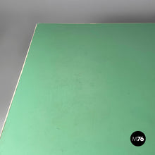 Load image into Gallery viewer, Dining table in white and aqua green wood, 1940s
