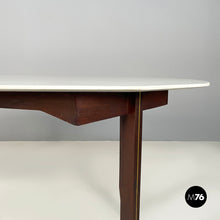 Load image into Gallery viewer, Dining table in marble, wood and bass, 1960s
