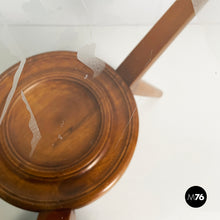 Load image into Gallery viewer, Coffe table in wood and decorated glass, 1950s

