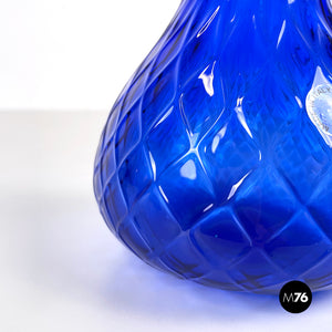 Red and blue Murano glass vase by Venini, 1990s