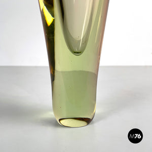 Green and pink Murano glass vase, 1970s