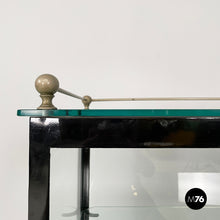 Load image into Gallery viewer, Display cabinet in glass and black metal, early 1900s
