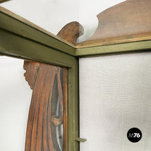 Load image into Gallery viewer, Wall display cabinet in wood and glass, early 1900s
