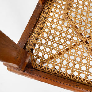 Tub chair in wood and straw, 1930s