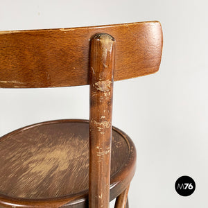 High bar stool in wood, 1900-1950s