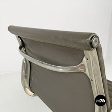 Load image into Gallery viewer, Dark grey leather office chair by Charles and Ray Eames for ICF, 1970s
