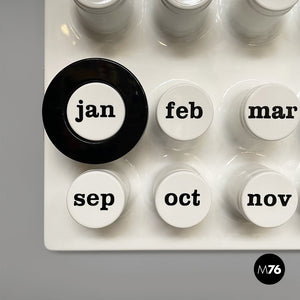 Wall perpetual white calendar by Giorgio Della Beffa for Ring A Date, 2000-2010s