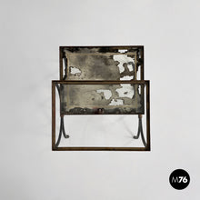 Load image into Gallery viewer, Stackable metal and glass coffee tables, 1940s
