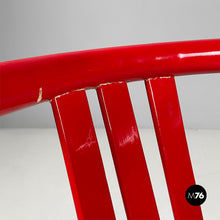 Load image into Gallery viewer, Red wood and fabric folding tub chair, 1980s
