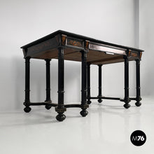 Load image into Gallery viewer, Inlaid wooden desk, mid-1800s
