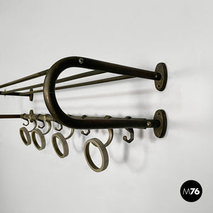Metal wall coat rack, 1930s