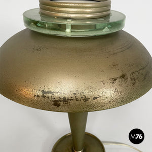 Brass and glass table lamp, 1920s
