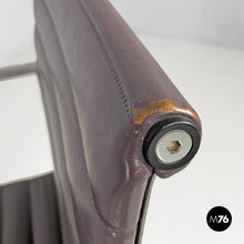 Load image into Gallery viewer, Dark grey leather office chair by Charles and Ray Eames for ICF, 1970s
