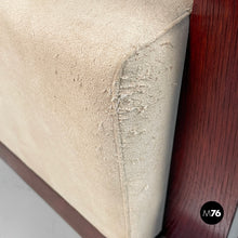 将图片加载到图库查看器，Armchair in wood and beige fabric, 1930s
