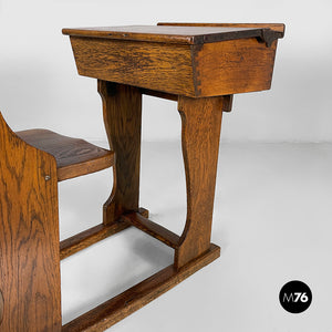 School desk in wood, 1930s