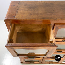 Load image into Gallery viewer, Chest of drawers in wood and glass, 1930s
