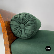 Carica l&#39;immagine nel visualizzatore di Gallery, Daybed in green fabric and wood, 1940s
