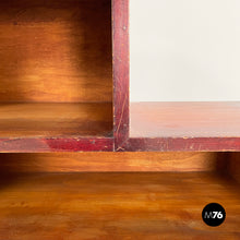 Load image into Gallery viewer, Bookcase in red wood, 1940s
