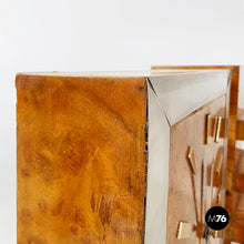 Load image into Gallery viewer, Wooden and metal table clock, 1930s
