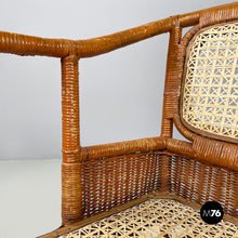 Load image into Gallery viewer, Armchairs in rattan and straw, 1960s

