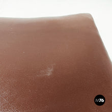 Load image into Gallery viewer, Poufs in brown leather and wood, 1960s

