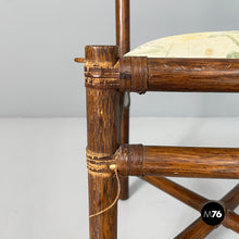 Load image into Gallery viewer, Chair in rattan and fabric, early 20th century
