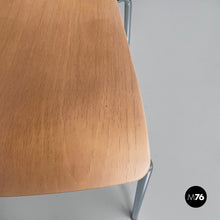 将图片加载到图库查看器，Chair in light wood and metal, 1980s
