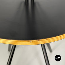 画像をギャラリービューアに読み込む, Folding chair in black wood and metal, 1980s
