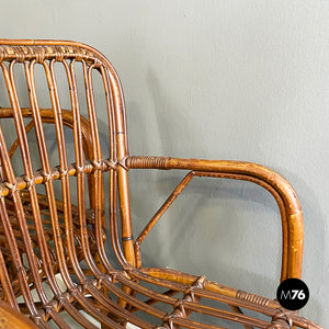 Armchairs in bamboo, 1960s